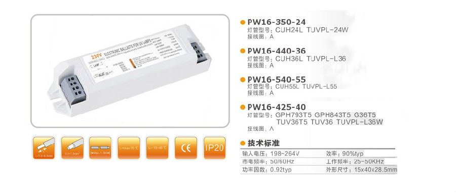 PW16電子鎮(zhèn)流器